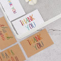 521YIE 30 ift arty For Small usiness Festial hank You Cards White/raft aper Label ting Card aiow Color Letters. 