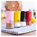 2 Pc Stainless Steel Glass Front Tea Coffee Sugar Jar Canisters Set. 