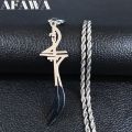 【Pocket king VOX 】Arabic Stainless Steel Islamic Muslim Zulfiqar Imam Ali s for Men Islam Gift Jewelry. 