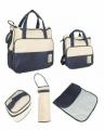 Baby Diaper Bag Set 5 Pieces - Navy Blue. 