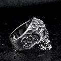 SS8-210R steel soldier devil skull skleton flower man ring stainless steel punk biker titanium steel popular amulet jewelry. 