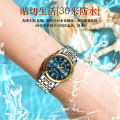 POEDAGAR Women's Stainless Steel Quartz Watch with Diamond Dial, Calendar, and 30M Water Resistance Watches for Girl. 