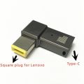 100W USB Type C Female to Square Plug Converter USB-C Fast Charging Cable Laptop Dc Power Adapter Connector for Lenovo Thinkpad. 