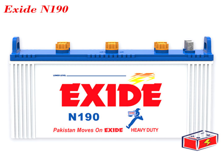 Exide%20Battery%20N190%20-%2012%20Volt%20-%2023%20Plates%20145AH/%20Deep%20Cycle%20Heavy%20Duty%2012%20Volts%20Recommended%20For,%20Ups%20Inverter%20and%20Solar%20Battery%20-%20Image%202
