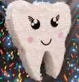First Tooth Empty Pinata for Kids/ Children Birthday Parties events. 