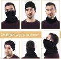 Thermal Golf Neck Warmer Snood Winter  FLEECE NECK Warmer Tube Snood Scarf Face Mask Wool Neck Gaiter/Face Mask/Neck Warmer Ski Mask/Sustainable/Neck protection –  Black. 