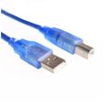 Arduino UNO & Mega USB Cable - Type A to Type B - Blue. 