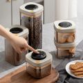 Multifunctional 380/1100/1800ml Vacuum Seal Container Box Press-type Fresh-Keeping Sealed Jar Plastic Moisture-proof Coffee Beans Storage Box Food Storage Box. 