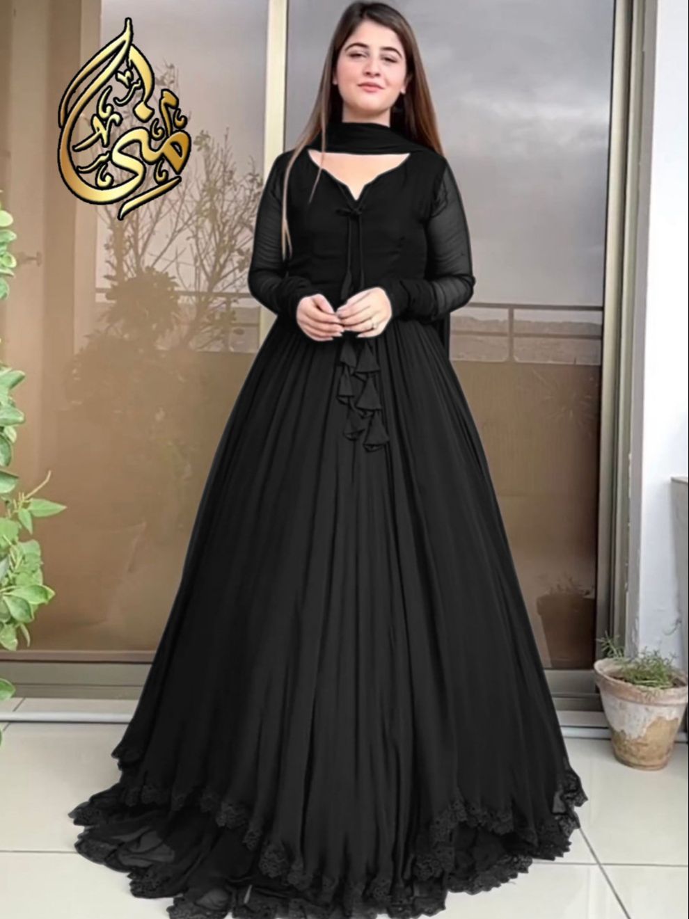 Stylish Long Frock for Women - Fancy Flair 3-Piece Party Wear, One Size |  Daraz.pk