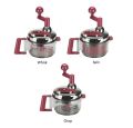Quick Onion Chopper- Hand Mixer Food Chopper, ,Manual Food Processor, Mixer Blender, Rotary Vegetable Chopper for Garlic, Salad, Salsa, Nuts Speedy Chopper with 3 Curved Stainless Steel Blades, Handheld Mincer/Mixer/Blender to Chop Fruits Onions/Nuts. 