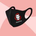 Name Money Heist Logo Customized 3D Fasion Masks_Money Heist Logo Masks_Cartoon Masks_boys Masks_Washable Masks. 