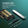 PCIE to M2 Adapter NVMe M.2 PCI Express Adapter 32Gbps PCI-E Card x4/8/16 M&B Key SSD Computer Expansion Add On Cards. 