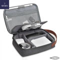 WIWU Minimalist Tech Pouch Travel Electronic Organizer Bag, Waterproof Electronics Accessories Pouch Bag for Apple Pencil, Hard Drives, Power bank, Cable, Charger, Phone, USB, SD Card (Black). 