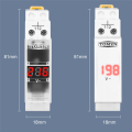Din Rail Single Phase Voltage Meter AC 40-500V Modular Voltmeter Gauge Indicator LED Digital Display Voltmeter Easy to Use White. 
