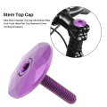 Bicycle Headset Cap MTB Road Bike Stem Headset Top Cap Cover with Screw for 28.6mm Fork Head Tube,Purple. 