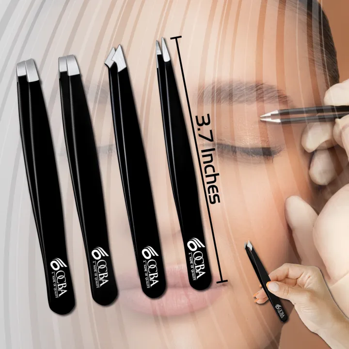 OCBA%20Eyebrow%20Tweezers%20Set%20Pack%20of%204%20%20Precision%20Beauty%20Tools%20in%20Blue,%20Silver,%20Red%20&%20Black,%20Stainless%20Steel%20for%20Facial%20Hair%20Removal%20&%20Grooming%20for%20Women%20&%20Men%20-%20Image%206