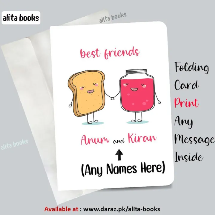 Birthday Card for Best Friend Gift Card Customize