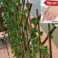 Extension Type Garden Buildings Fence Artificial Green Leaf Branch Net Wooden Home Restaurants Wall Decoration 3 different sizez. 