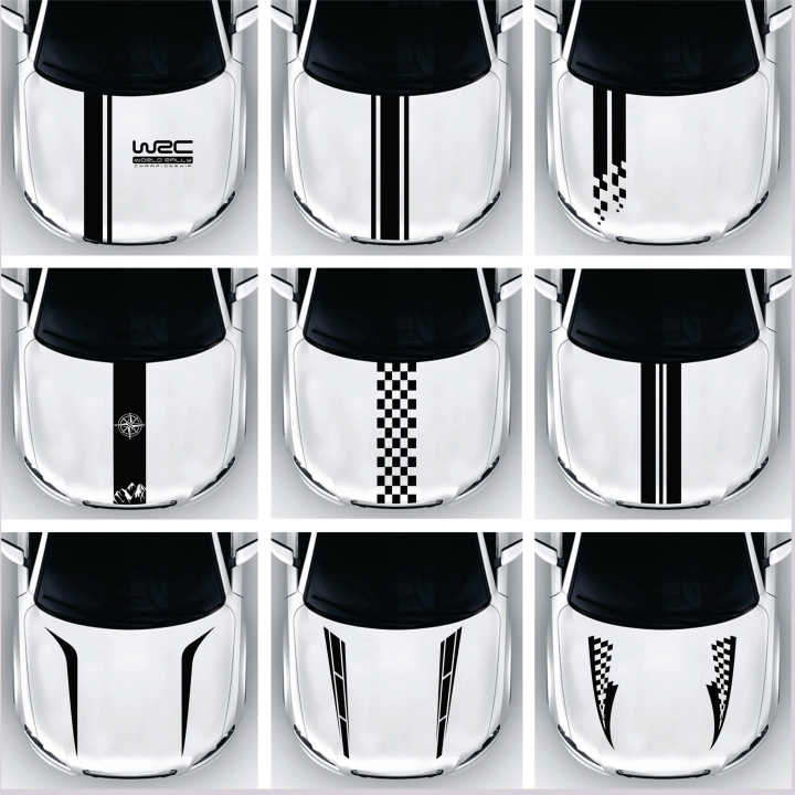 1pcS CUSTOMIZED Car Hood Cover Universal Stickers Fashion Head Decals  Vinyl Racing Sports Decoration for all cars