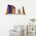 Home Bathroom Pu Leather Hanging Rope Wooden Rack Plant Flower Pot Tray Wall Shelves Organizer Nordic Diy Home Decoration. 