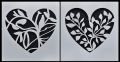 4x4 & 4x12  inches plastic  stencils sets for crafting & art projects. 