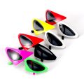 SHAUNA Fashion Christmas Triangle Oval Green Rose Contrast Color Roy Purdy Sunglasses Stage Hip Hop Party Glasses UV400. 