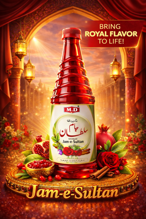 Jam Sultan Jam-e-Sultan Sharbat 800ml - Refreshing Rooh Afza Style Drink | Ramadan ...