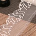 Cutwork Lace - Organza Embroidery - White - 1 Yard Piece. 
