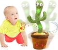 F.P STORE | Rechargeable Cute Dancing Cactus Toy for Kids | Talking Dancing Shaking & Talk Back with Lights | Happy Birthday Gift. 