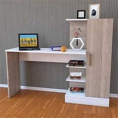 Unique Design Study Desk & Computer Table with Large Storage & Multiple Shelves - CT0016