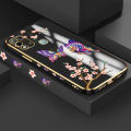 For Infinix Hot 10 Play Hot 11 Play X688C Colorful Cartoon Butterfly Square Edge Pattern Casing Plated Phone Shell Luxury Plating Soft Phone Case. 
