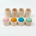 Retro Style Stitching Pins Sewing Needle Cylinder Box Embroidery Craft Woode Needles Storage Holder Pin Cushion Sewing Needle Case Sewing Tools. 