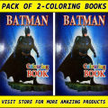 Batman - Coloring Books For Kids Pictures Coloring Books For Kids Best Color Activity Book – Pack of 2. 