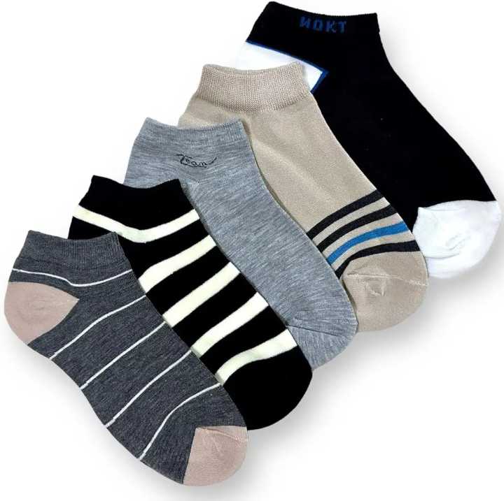 5 Pairs High Quality Cotton Ankle Socks for Men Women| Multicolor Cute Trendy Short Socks for Boys Girls