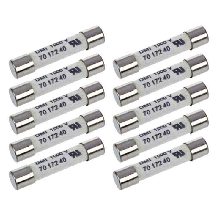 1000V 500MA 10Pcs 6.3X32mm Convenient Practical White Ceramic Fuse for Multimeter