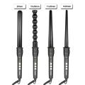 Kemei Hair Curler 4 in 1 Curling Iron Removable Curler Roller Conical & Gourd-shaped Curling Wand Electric Hair Styler Curls. 