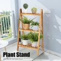 Plant stand Wooden Ladder Folding Book Shelf Stand Plant Flower Display Elegant stand. 