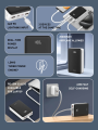 LDNIO PQ27 65W 77Wh 20000mah 77Wh Digital Display Power Bank External Battery Power Supply with 2 Inputs & 3 Outputs Support QC5/4+/3+/3.0 PD3.0 PPS SCP FCP SCP AFC PPS VOOC Fast Charging for iPhone 15 14 13 for Huawei Ultra for Samsung Galaxy, laptops. 