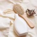 Wooden Hair Brush Large, Wooden Brush with Bamboo Bristles Anti-Static Reduces Frizz and Knots, Massaging Scalp, Bamboo Hair brush Paddle Detangling Hairbrush for Women, Men & Kids Thick Curly Dry Hair. 