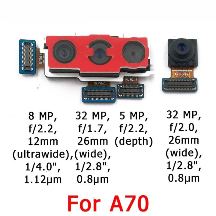 Front Rear Back Camera For Samsung Galaxy A70 A705 Main Facing Frontal Camera Module Flex Cable Replacement Spare Parts