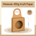25PCS Wine Box Charcuterie Box Wine Bottle Box with Window Wine Hanging Foldable Gift Boxes. 