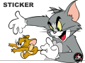 Tom and jerry sticker for car exterior . 