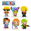 One Piece Figures Luffy Ace Nami Zoro Chopper Sanji Robin Anime Figurines Toy Mini Blocks For Children Boyfriend Teenager Gift. 