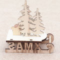 Christmas Ornament Handcrafted Wooden Santa Claus Sleigh Ornament Exquisite Christmas Decor for Diy Crafts Southeast Asian Buyers' Favorite Party Accessories. 