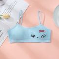 Click4she Teen Girls Soft & Comfortable Padded Cotton Sports Bra for Girls Solid Color Teenagers Vest Tops Children Clothes Cotton Child Training Bra for kids 8-12years. 