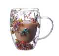 Double Wall Mug 250/350/450ml High Quality a Thermal shock Borosilicate Mug for Coffee Tea. 
