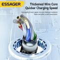 Essager 3 in 1 1.2m USB A to USB C Micro Lightning Charging and Data Cable For iPhone 14 13 12 X Pro Max Samsung Xiaomi Computer Laptopr Tablet Mobile phones. 