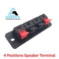 4 Positions 4-Way Spring-Loaded Speaker Terminal Connector – Push-In Audio Jack for DIY Sound Systems. 