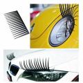 1 【HOT】 New Fashion Car Headlight Sticker 3D Charming Black False Eyelashes Sticker Car Headlight Decoration Funny Decal Car Styling. 