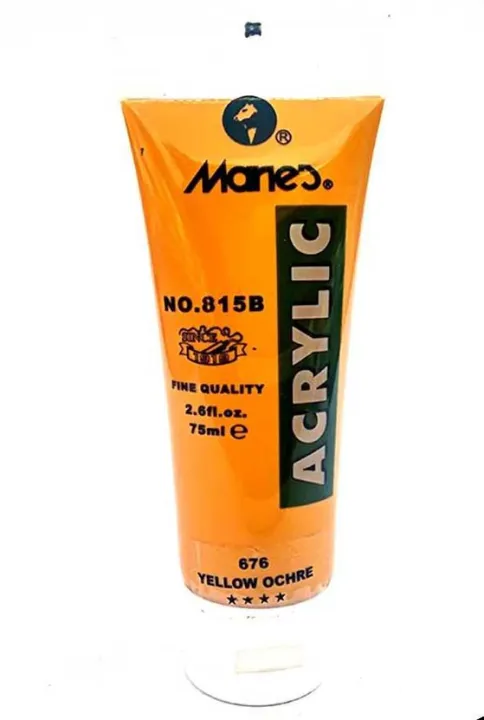 Marie's%2075ml%20Acrylic%20Colors%20Paint%20Tubes-676%20Yellow%20Ochre%20-%20Image%202